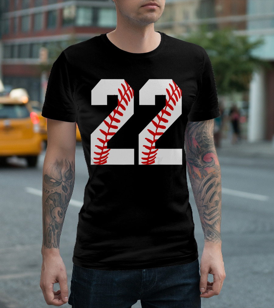 22 Baseball Birthday Twenty Two 22 T-Shirt