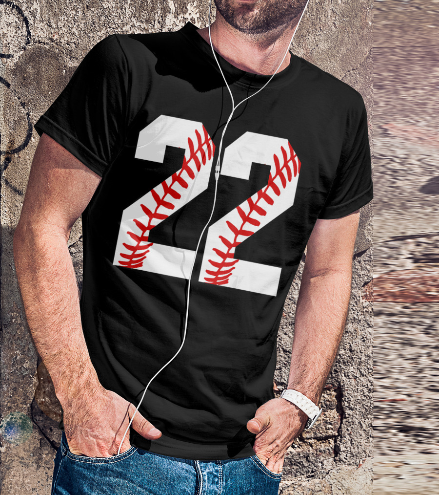 22 Baseball Birthday Twenty Two 22 T-Shirt