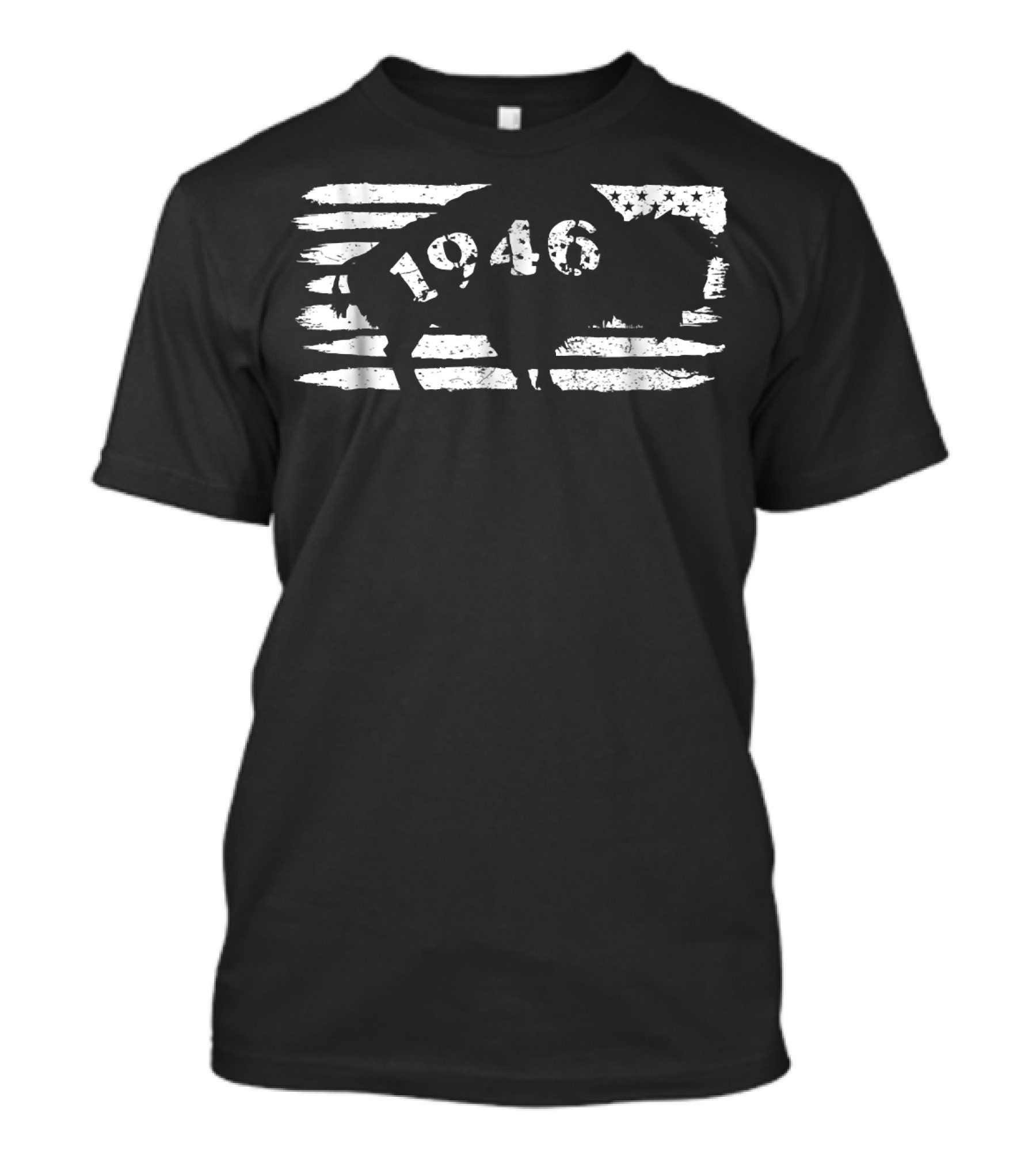 1946 Bison American Flag 72nd Birthday T-Shirt