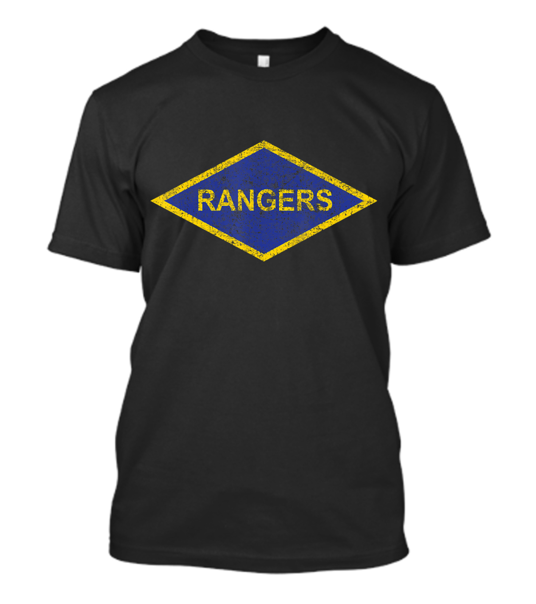 Rangers Army Diamond Blue And Yellow T-Shirt