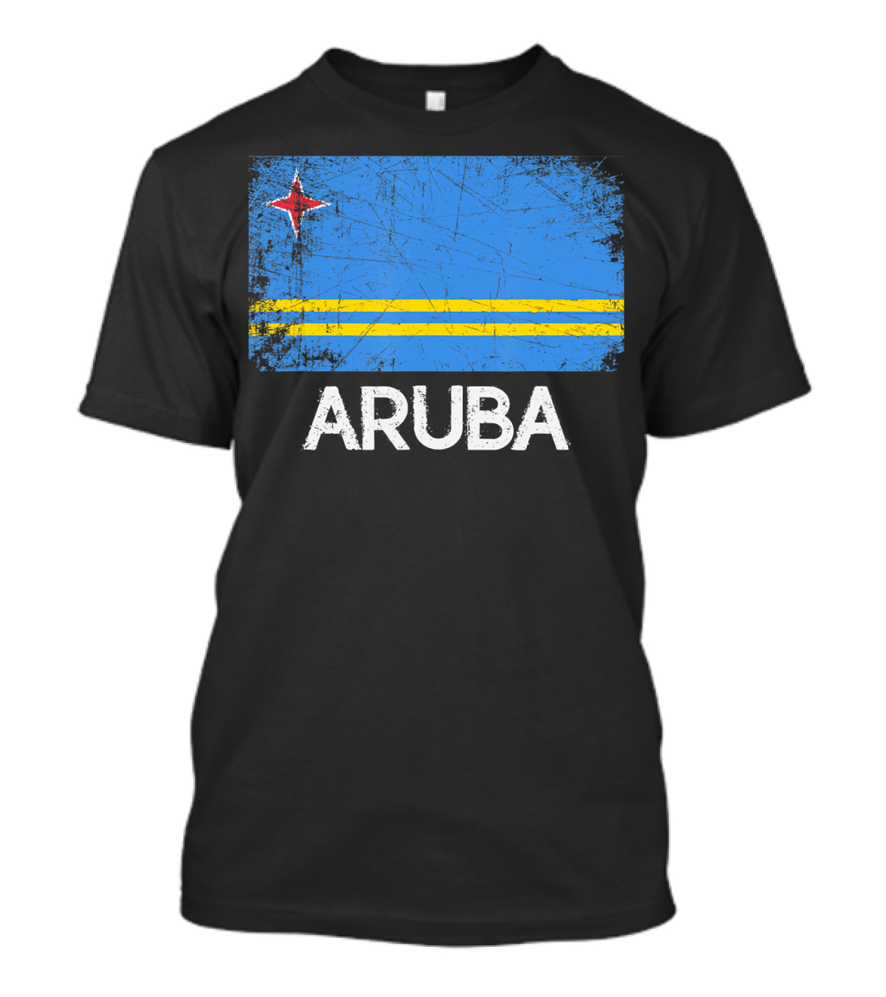Aruban Flag Vintage Aruba Blue Yellow Star T-Shirt