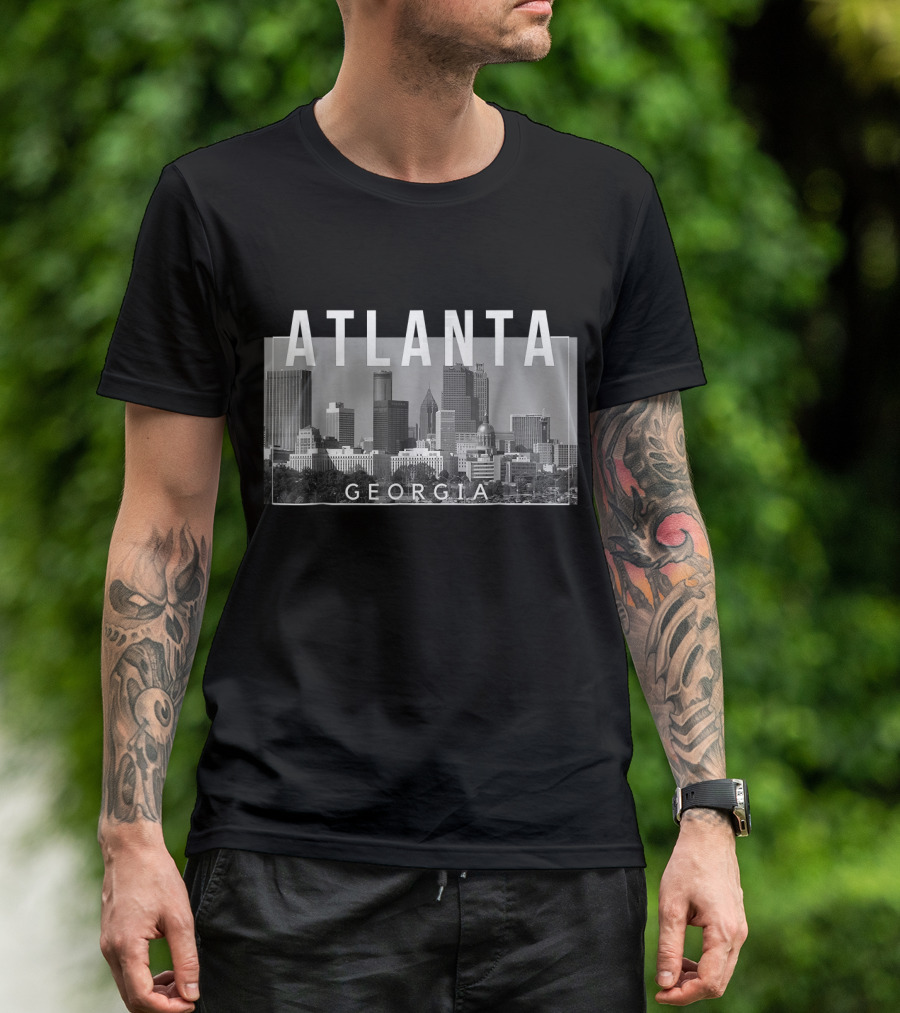 Atlanta Georgia ATL The A Gate City Skyline T-Shirt