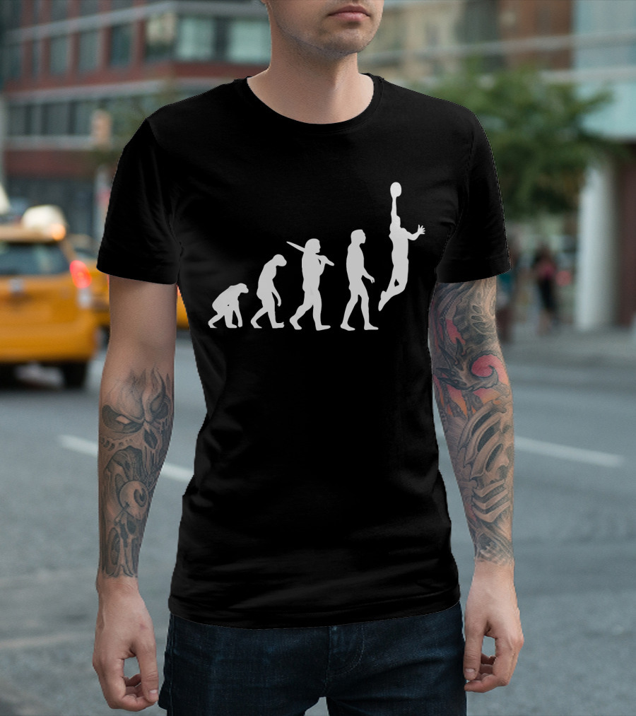 Awesome Evolution Of Basketball Novelty Silhouette Transformation T-Shirt