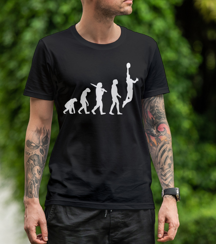 Awesome Evolution Of Basketball Novelty Silhouette Transformation T-Shirt