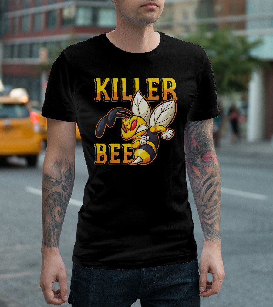 Killer Bee Yellowjacket Hornet Iconic Insect Character T-Shirt