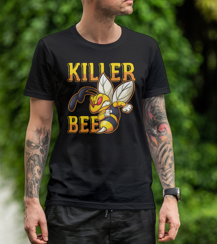 Killer Bee Yellowjacket Hornet Iconic Insect Character T-Shirt
