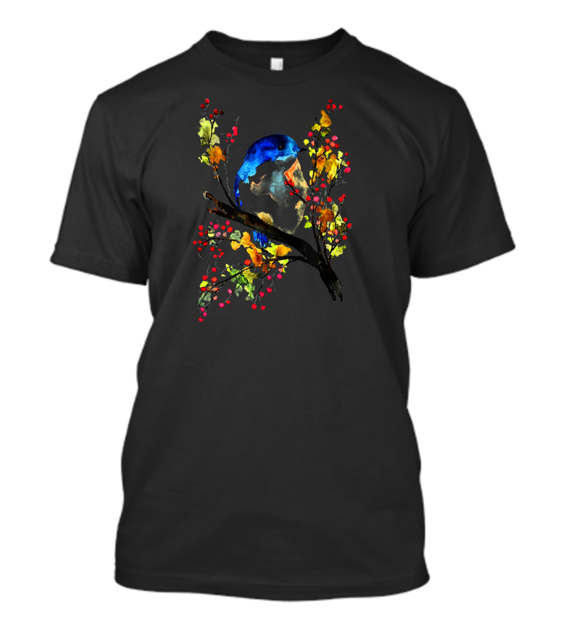 Awesome For Bird Lovers Bird On Colorful Flowering Branches T-Shirt