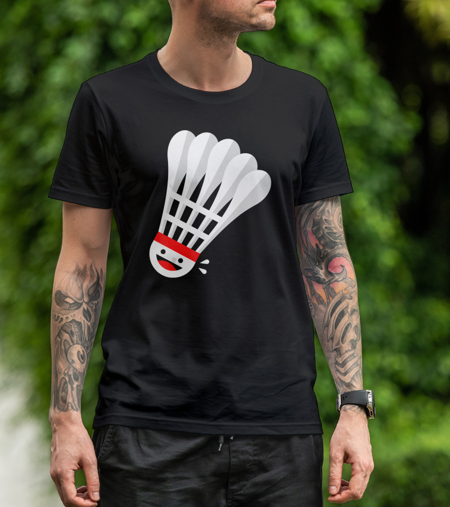 Badminton Happy Shuttlecock Smile T-Shirt