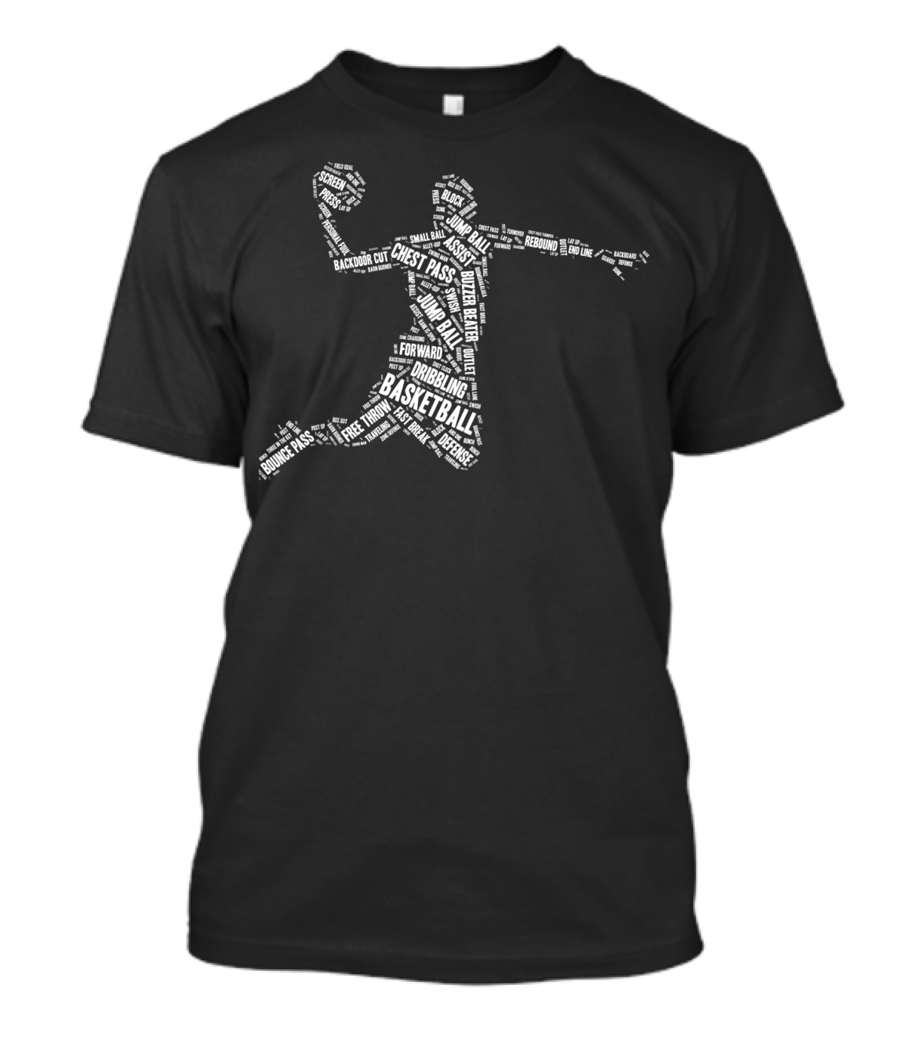 Basketball Dribbling Jump Ball Chest Pass Dunking Player T-Shirt