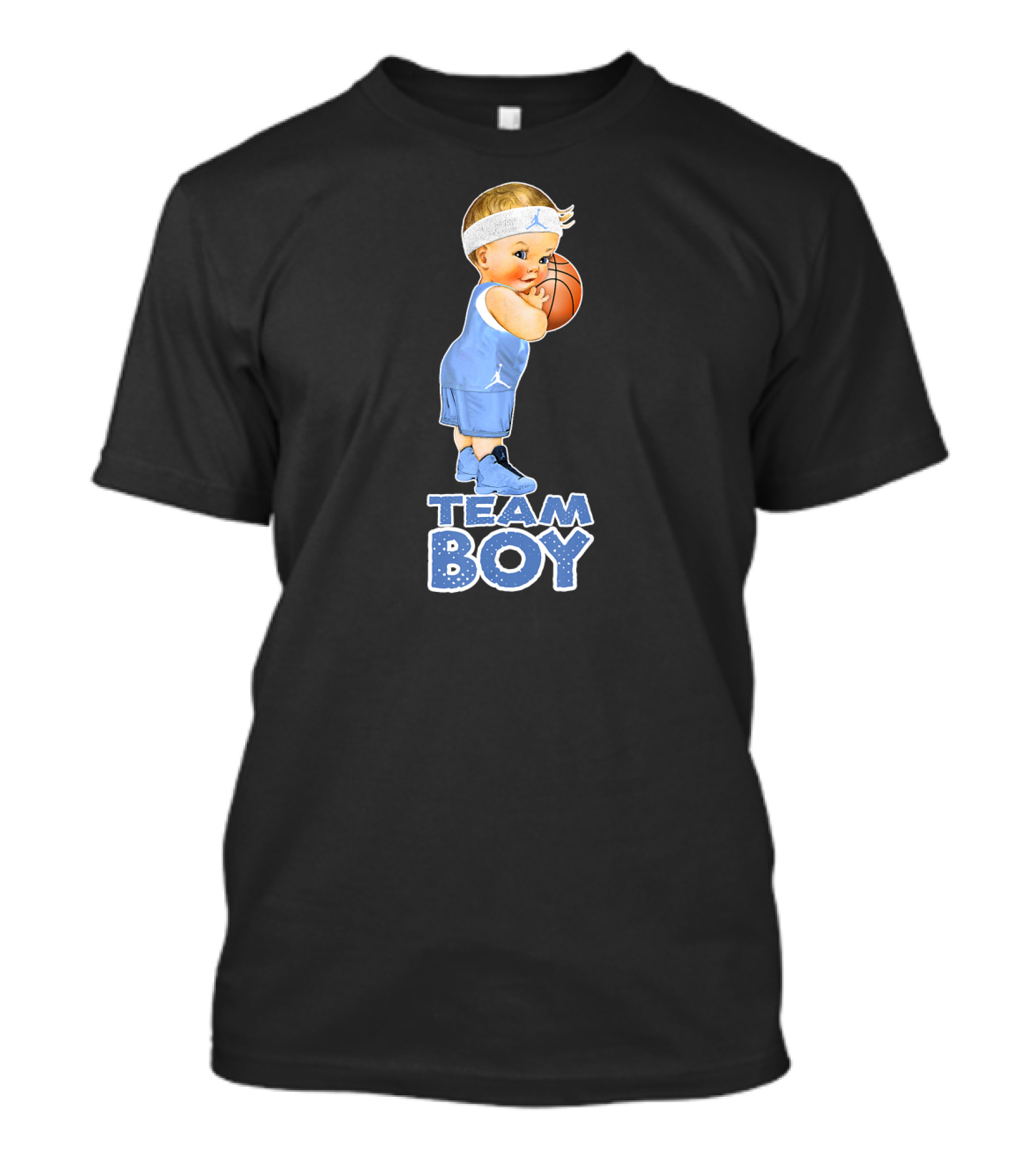 Team Boy Baby Basketball Gender Reveal T-Shirt