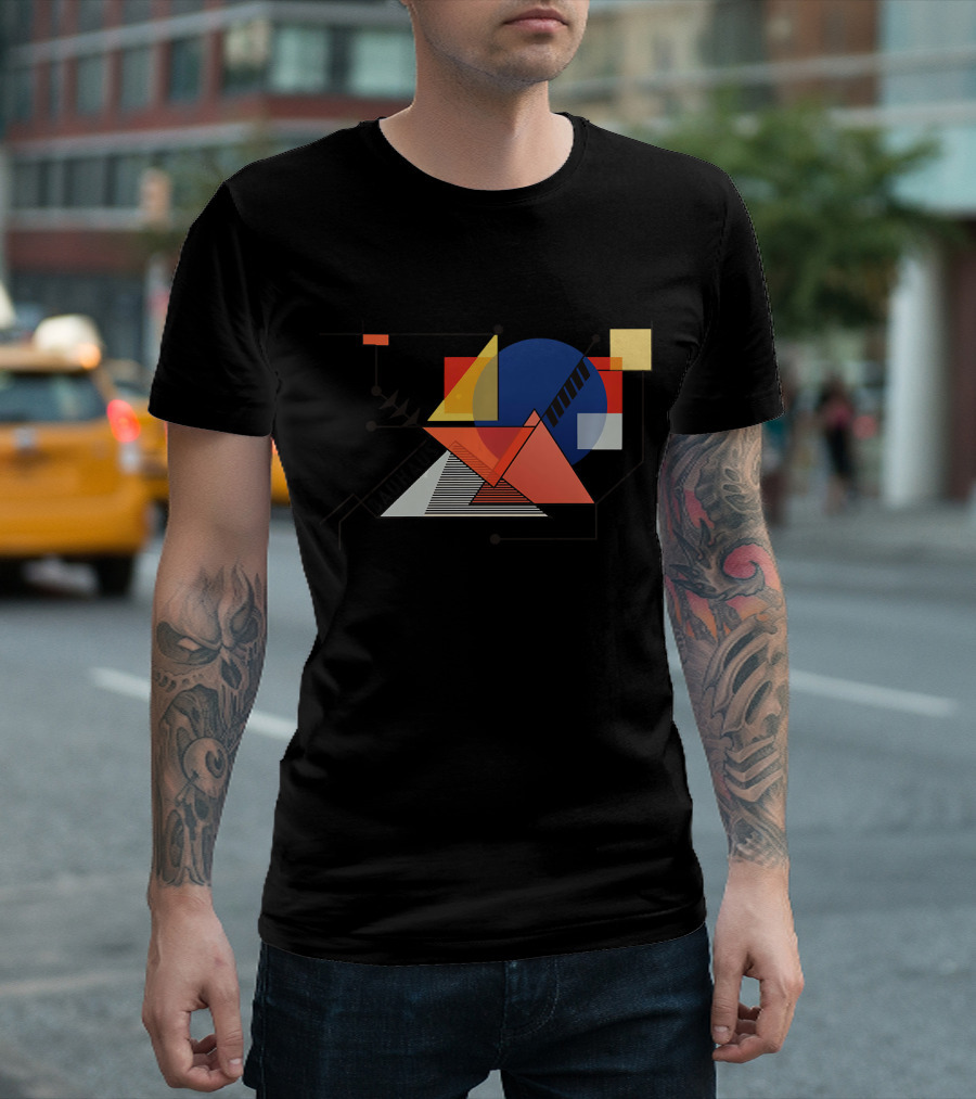 Bauhaus Art Deco Abstract Geometric Architecture T-Shirt