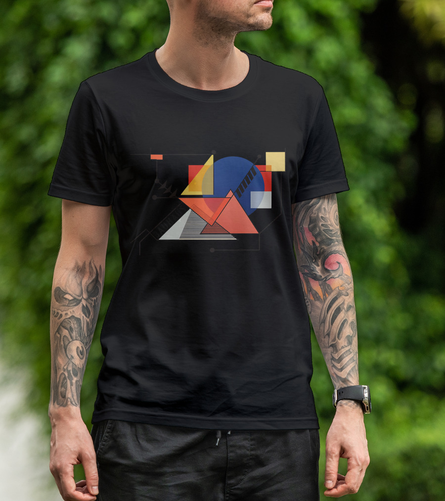 Bauhaus Art Deco Abstract Geometric Architecture T-Shirt