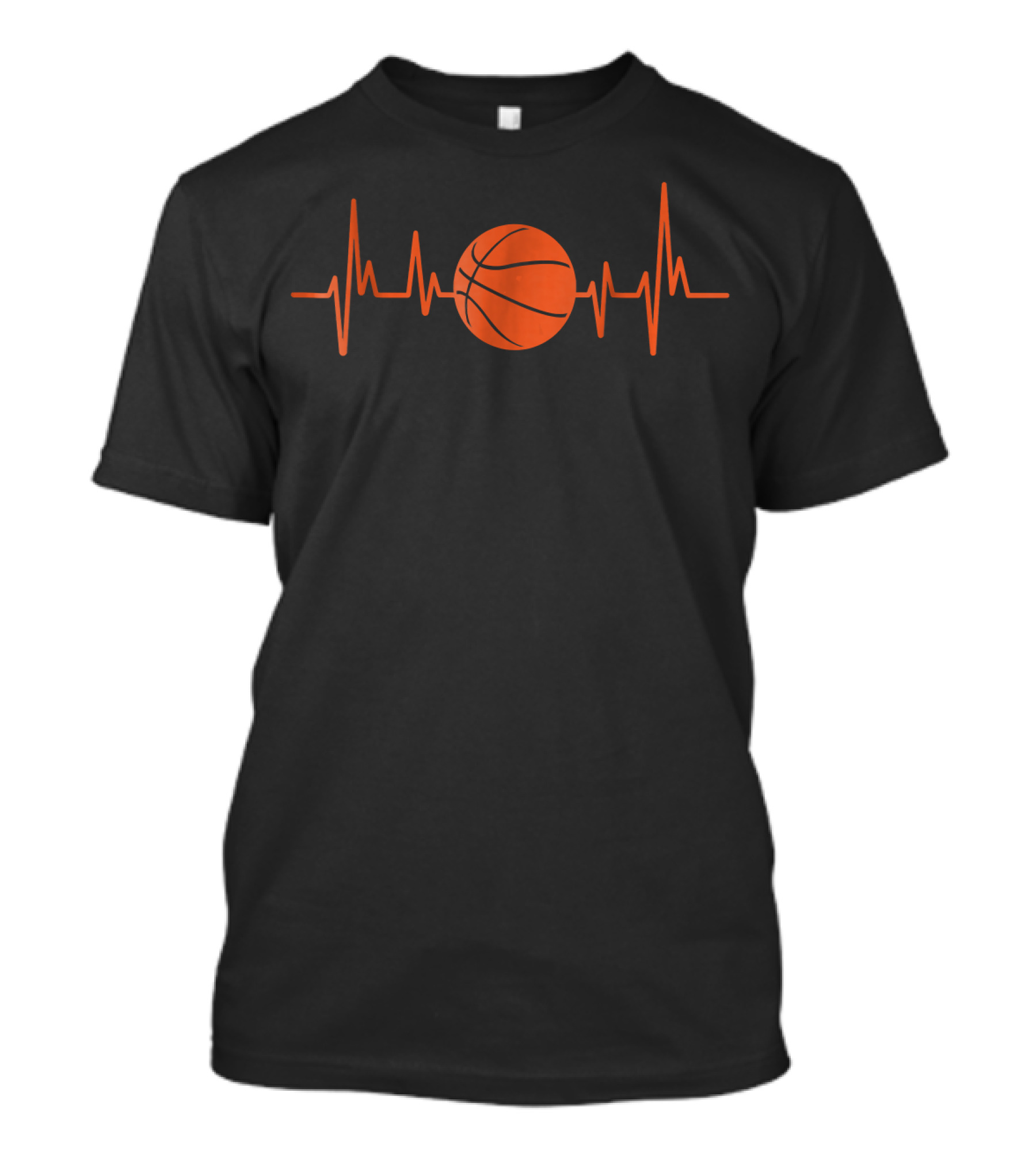 BBall Heartbeat Basketball Pulse Lines T-Shirt