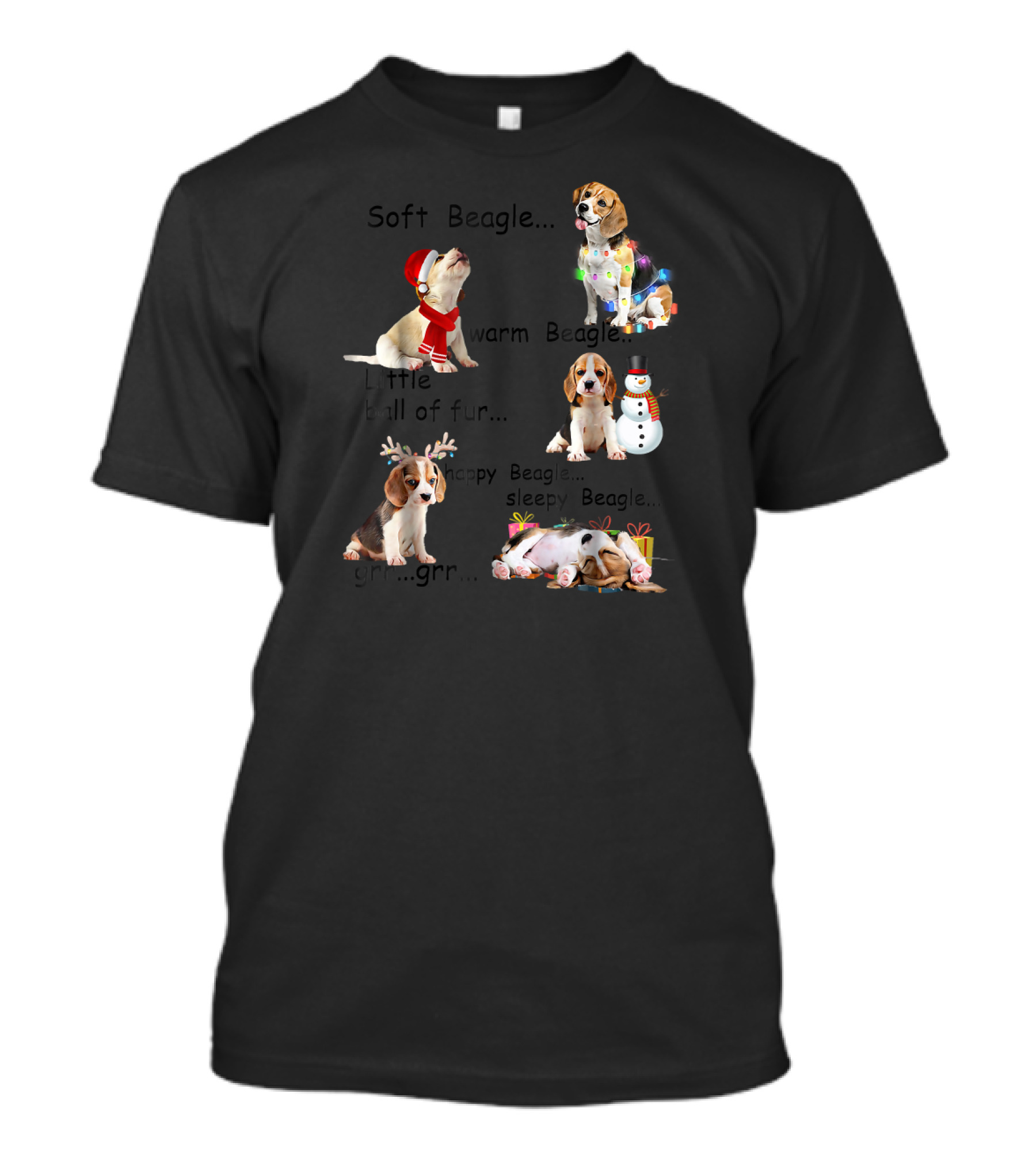 Soft Warm Little Beagle Ball Of Fur Happy Sleep Grrr T-Shirt