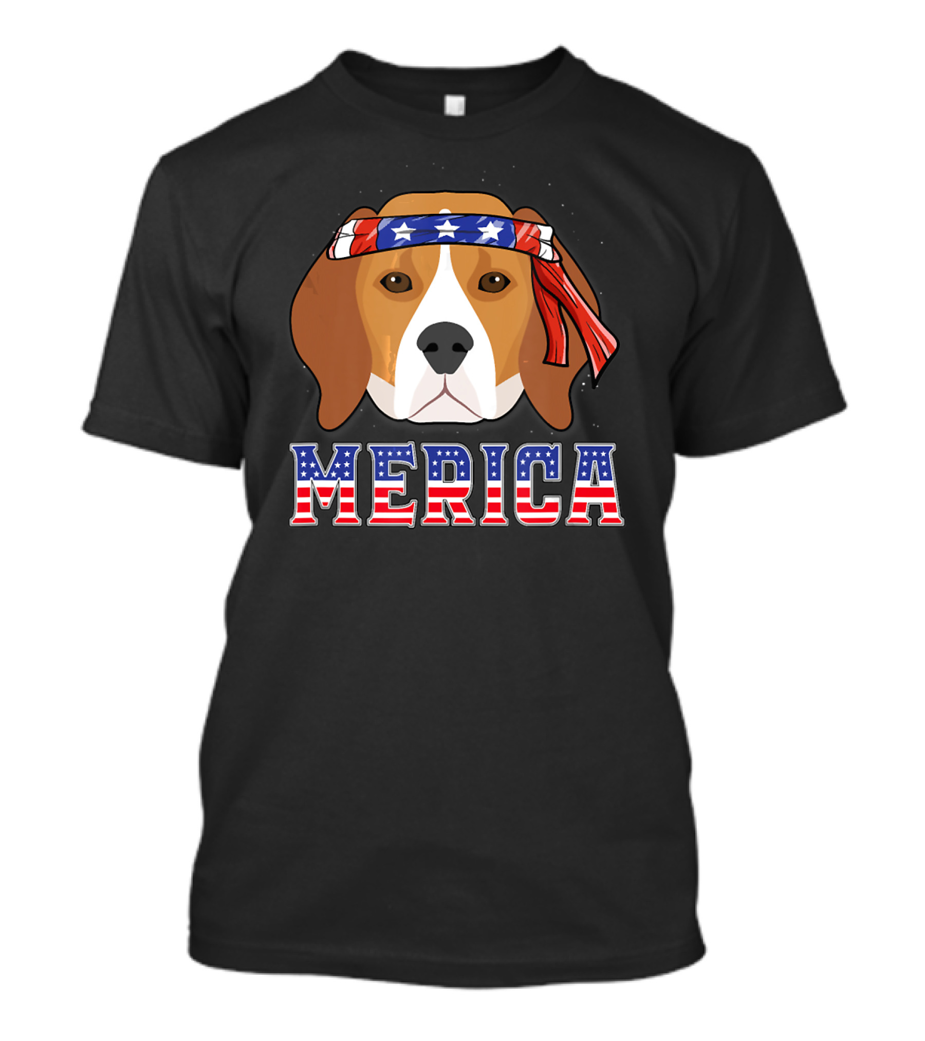 Beagle Dog Bandana Merica 4th Of July T-Shirt