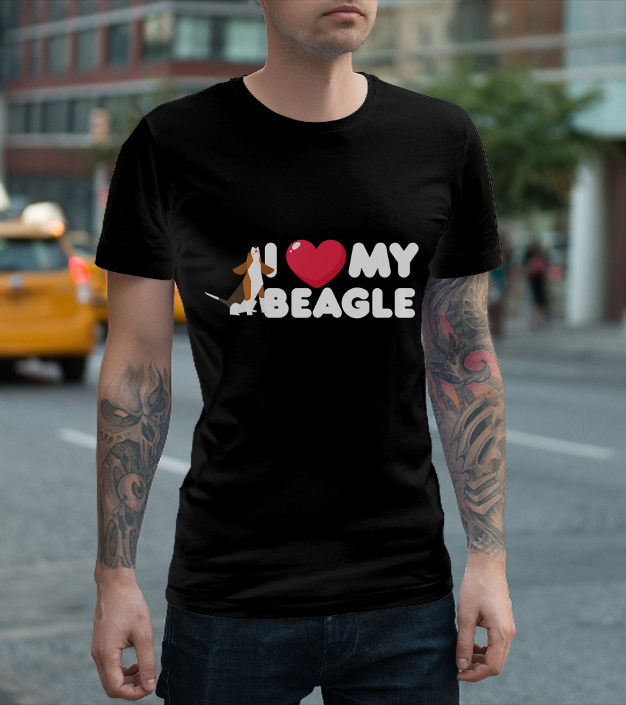 Beagle Dog Owner I Love My Beagle I Heart My Beagle T-Shirt