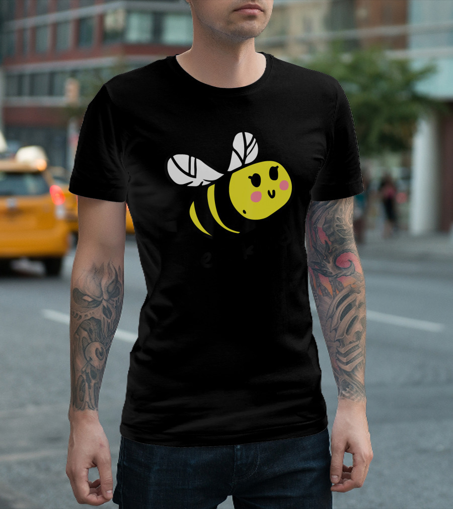 Bee Kind Happy Cartoon Bee with Cute Expressions T-Shirt