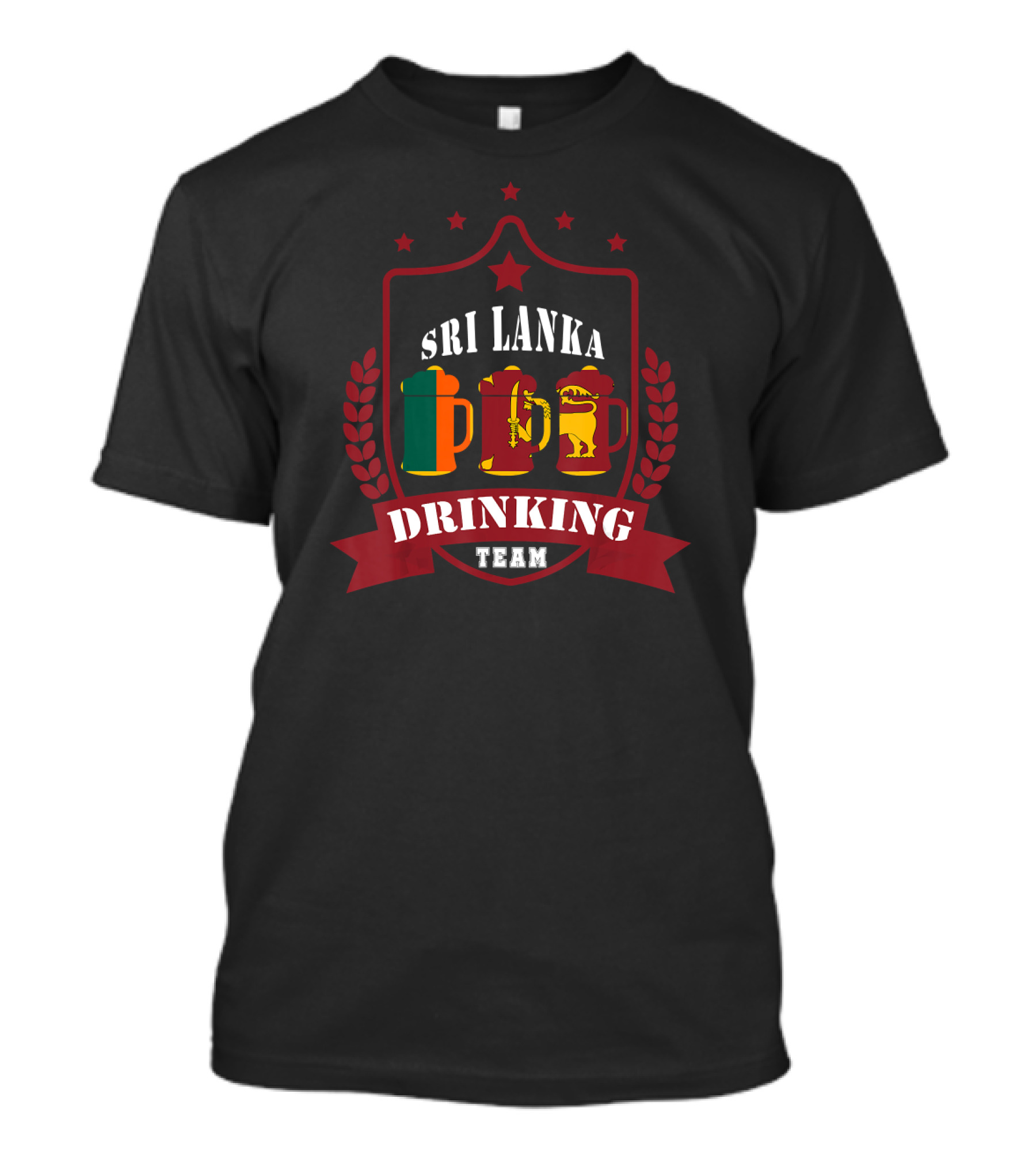 Sri Lanka Beer Drinking Team Shield Emblem T-Shirt