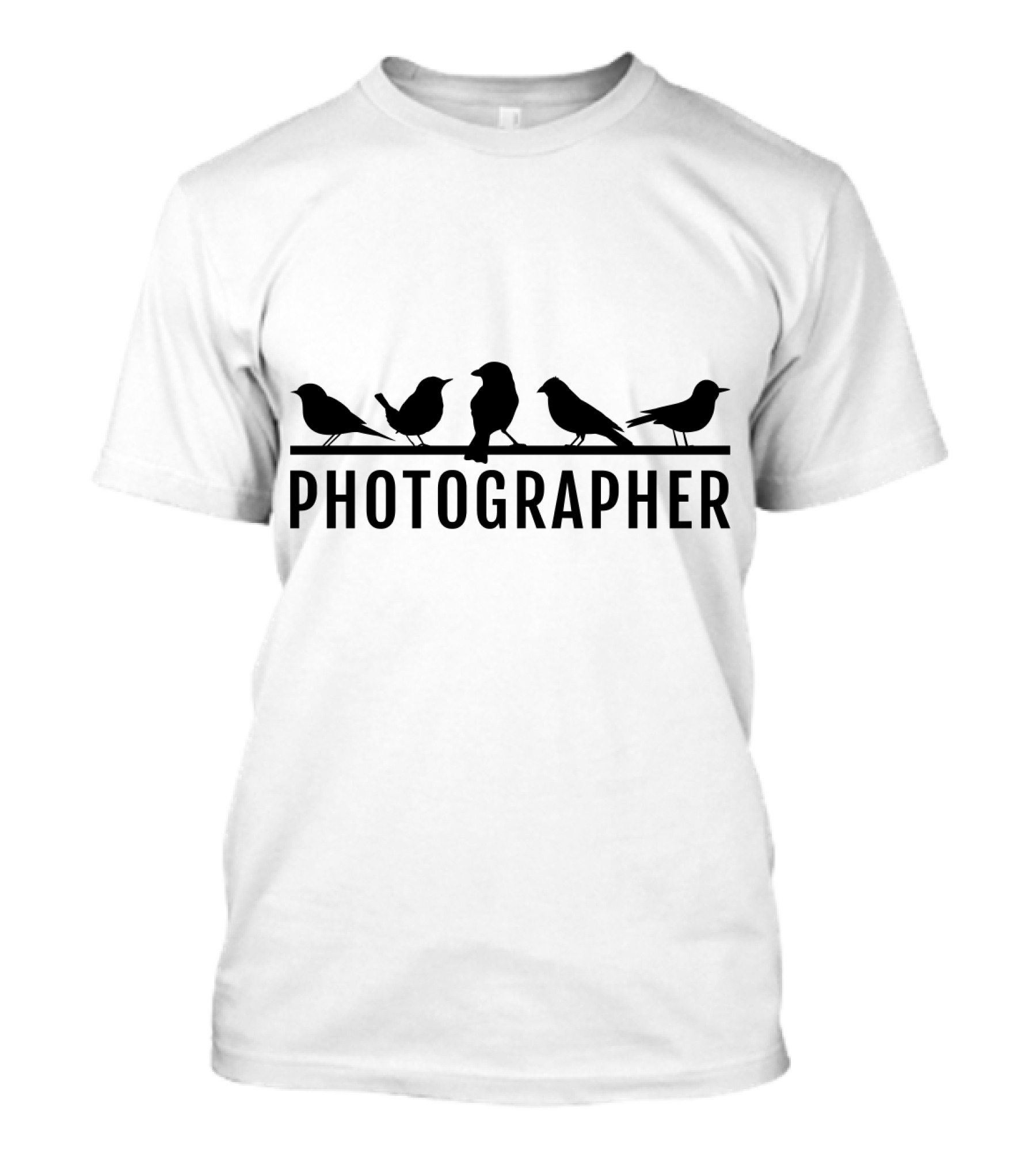 Photographer Bird Silhouette Wildlife Photo T-Shirt