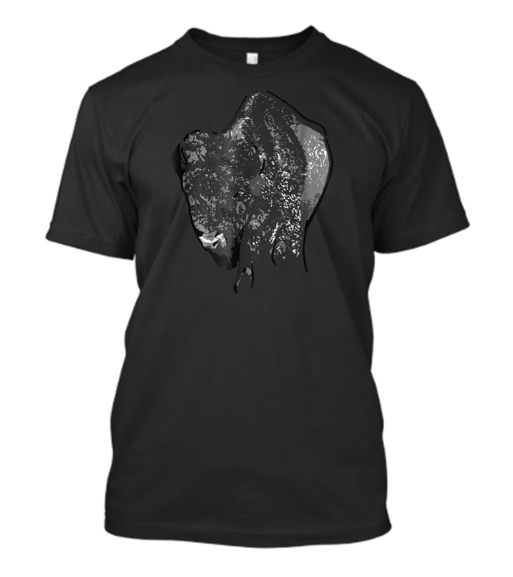 Bison Grayscale T-Shirt