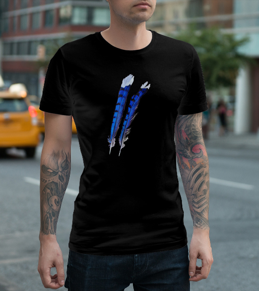 Blue Jay Bird Feathers Blue Beautiful Wildlife T-Shirt