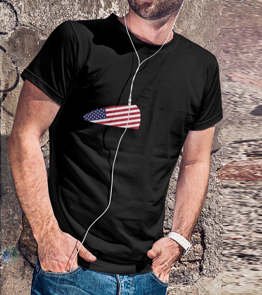 Sleighin It Bobsled USA Flag T-Shirt