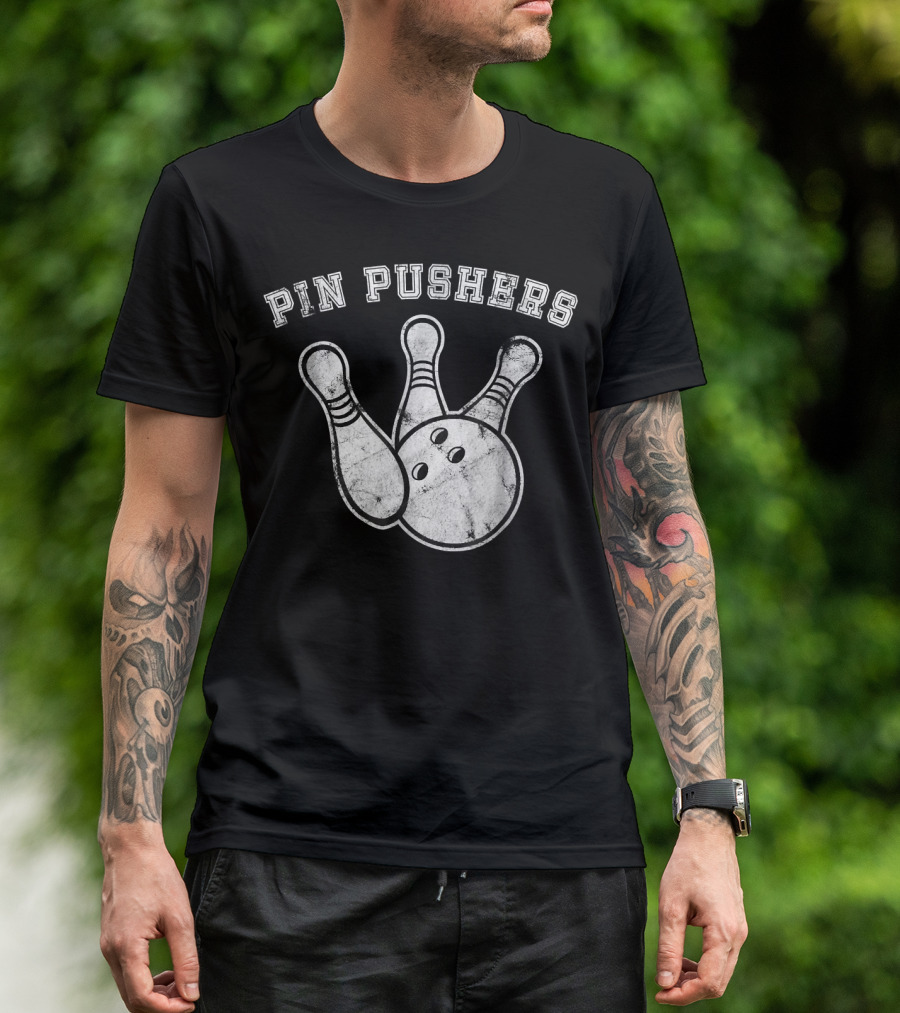 Pin Pushers Bowling Team T-Shirt