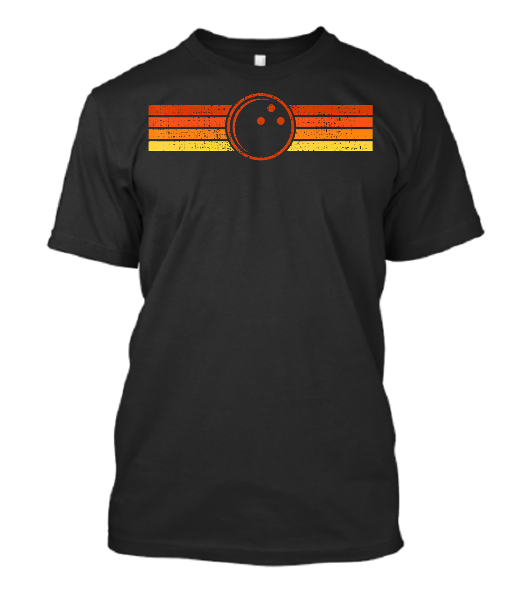 Bowling Ball Stripes Retro Bowler Team Player T-Shirt
