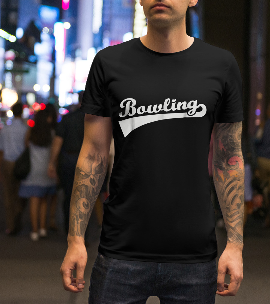 Bowling Retro Script T-Shirt