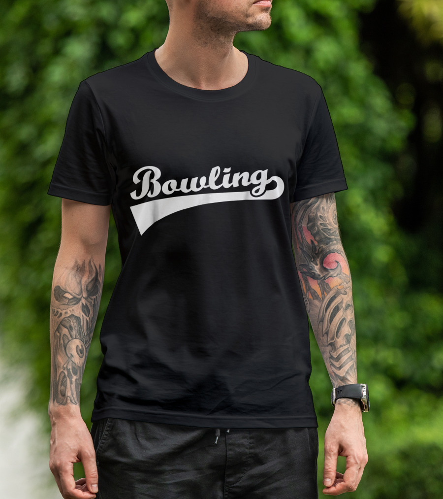 Bowling Retro Script T-Shirt