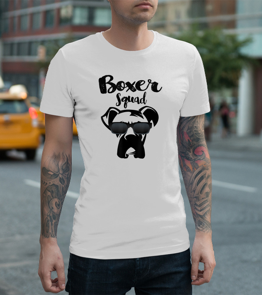 Boxer Dog Boxer Squad With Sunglasses T-Shirt