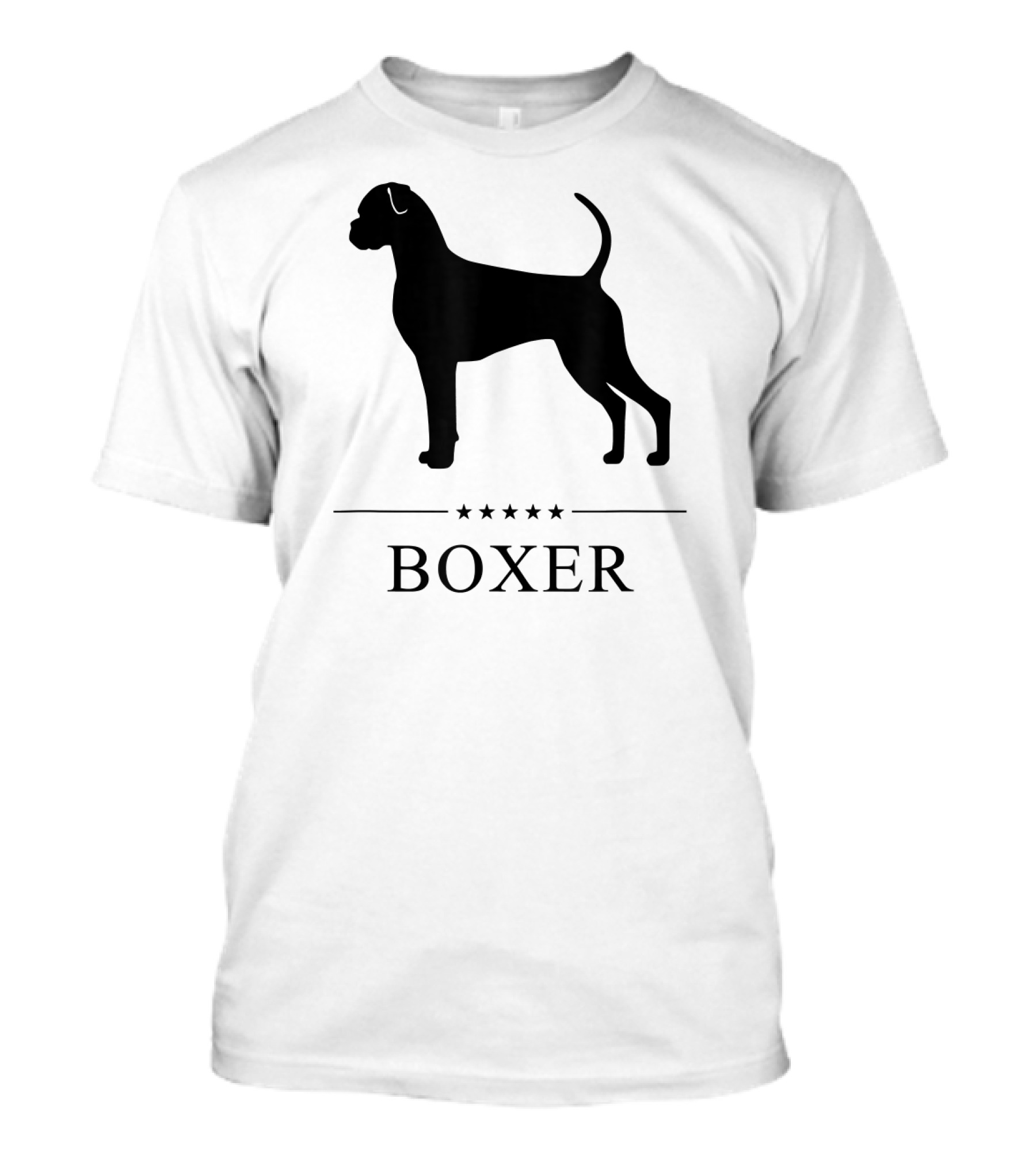 Boxer Silhouette With Stars T-Shirt