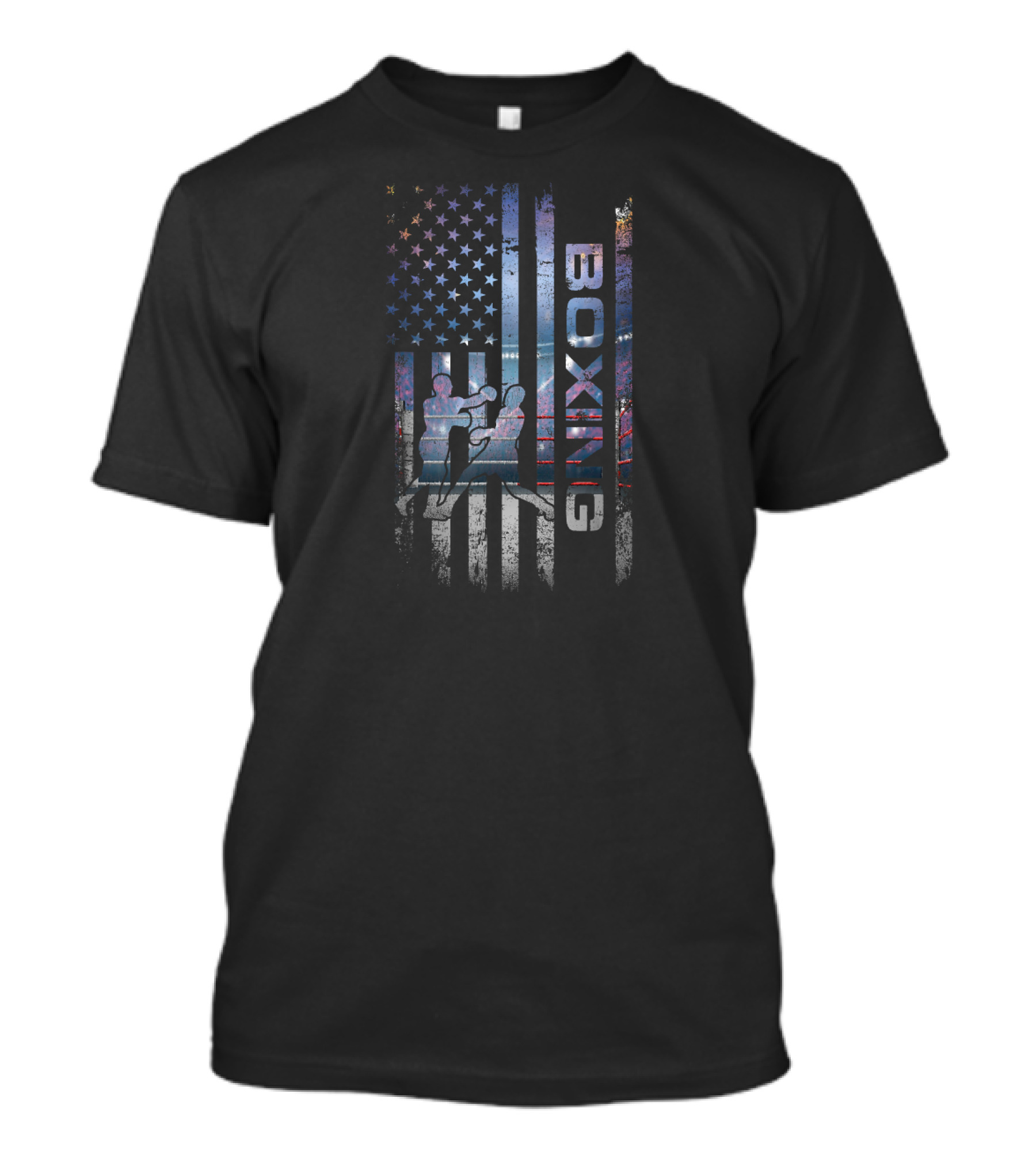 Patriotic American Flag Boxing T-Shirt