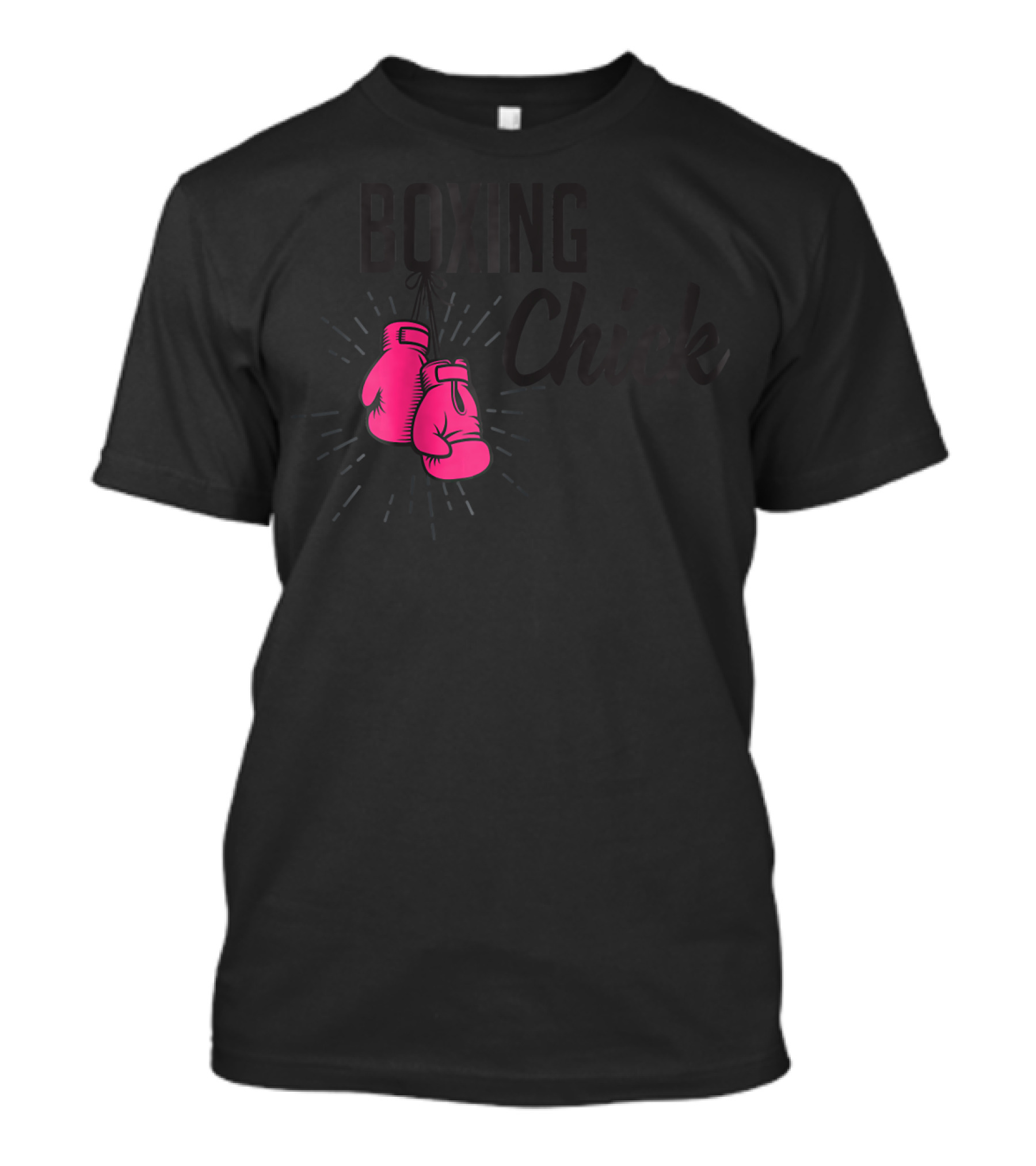 Boxing Chick Funny Boxer With Pink Gloves T-Shirt
