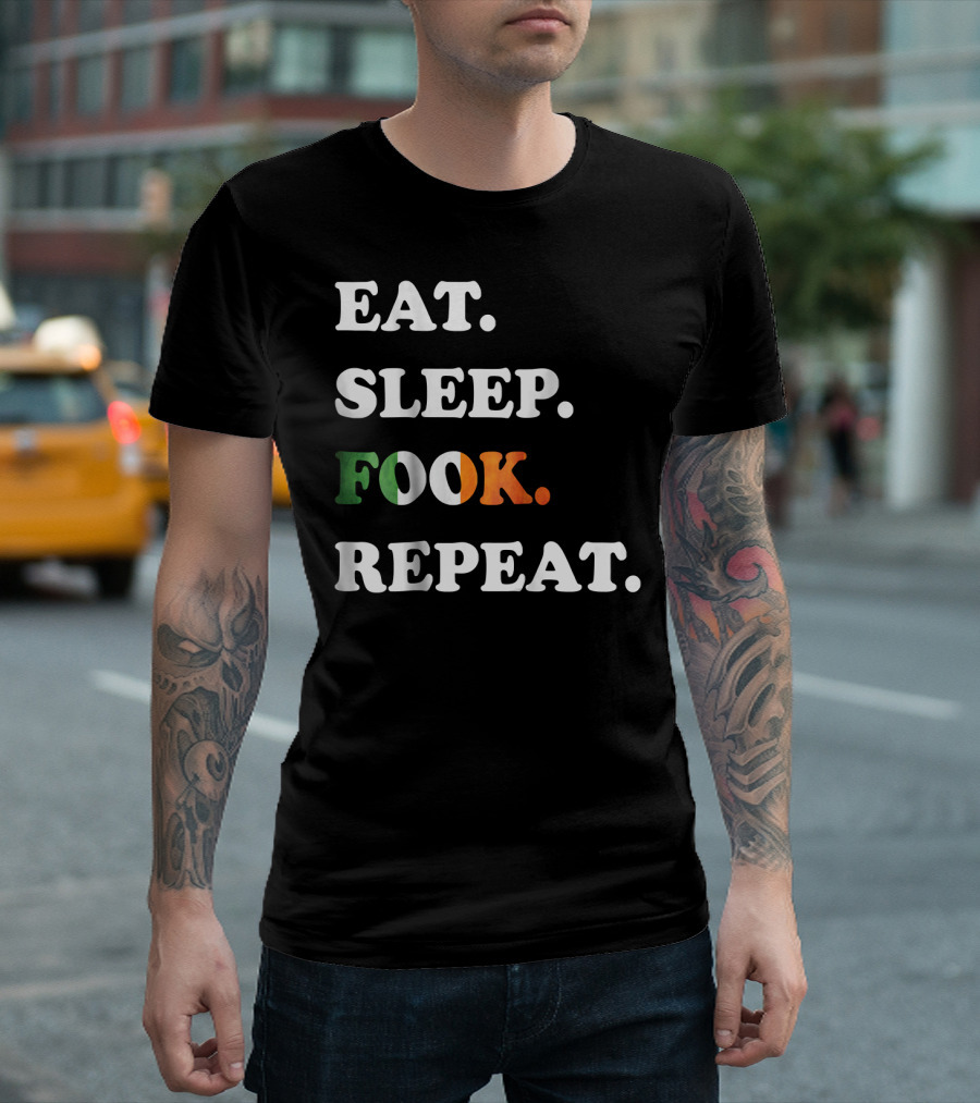 Eat Sleep Fook Repeat Boxing MMA Match T-Shirt