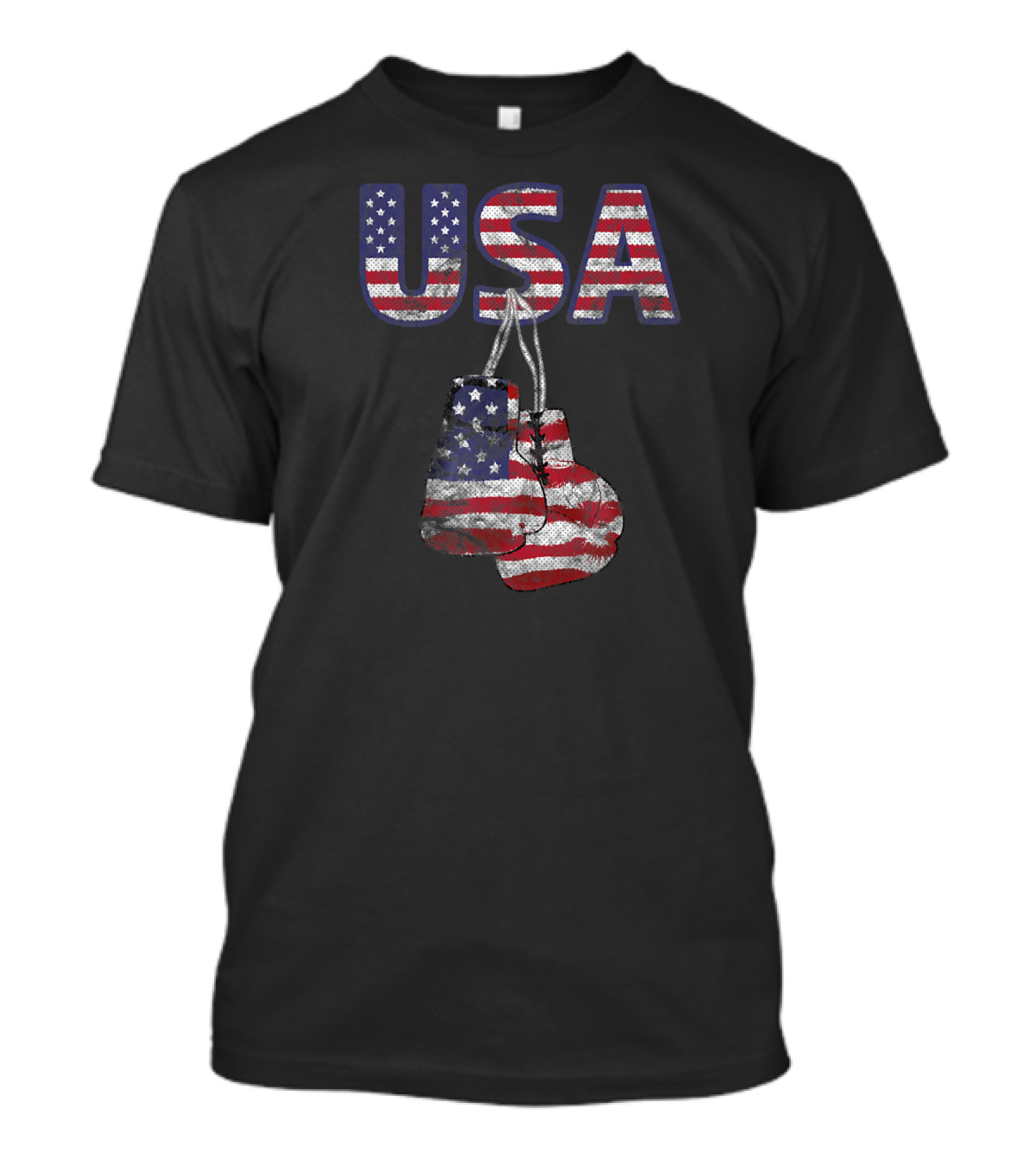 USA Boxing Gloves American Flag T-Shirt
