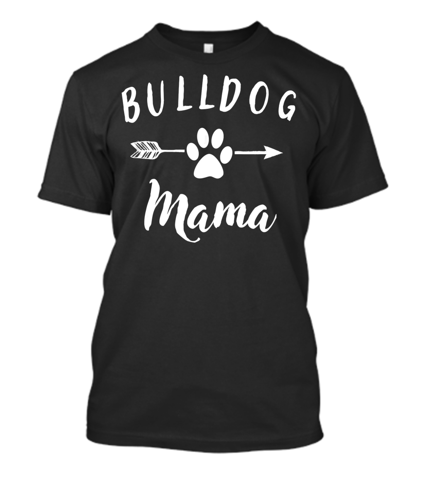 Bulldog Mama Paw Print Arrow T-Shirt
