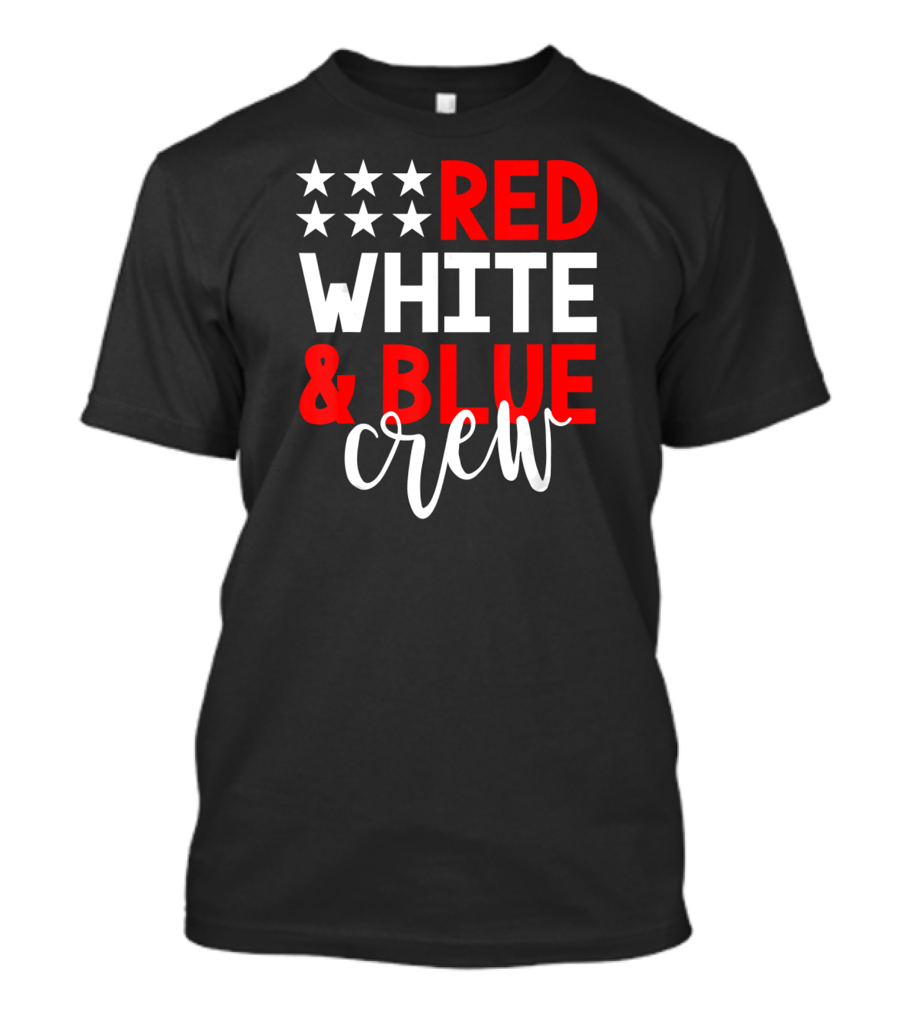 Red White And Blue Crew 4th Of July Stars T-Shirt