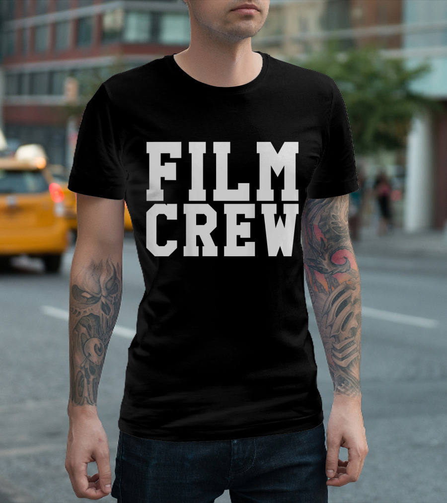 BACK ONLY Film Crew TV Camera Production T-Shirt