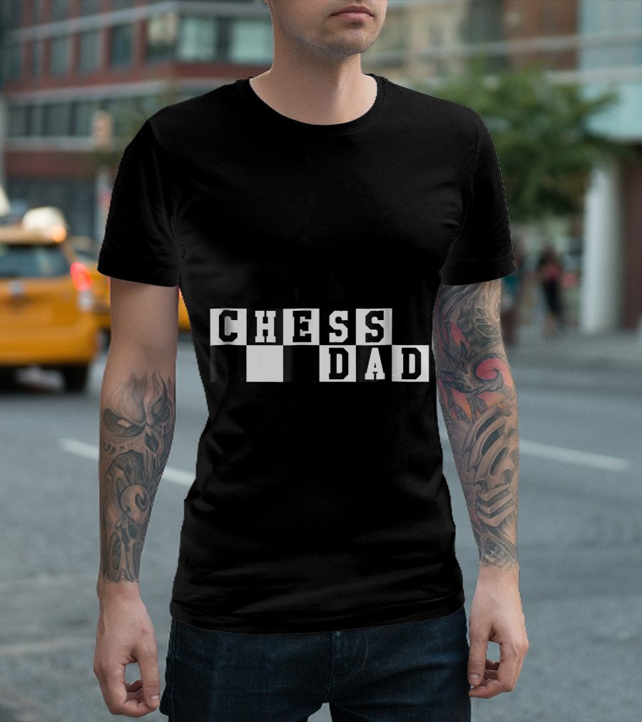 Chess Dad Cheesy Corn Dad Joke Checkm King T-Shirt