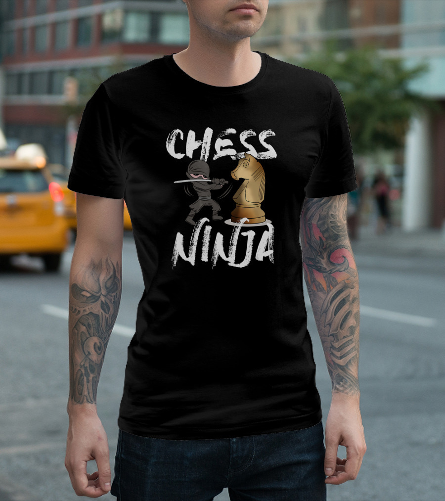 Chess Ninja Knight Battle Chess Evolution T-Shirt
