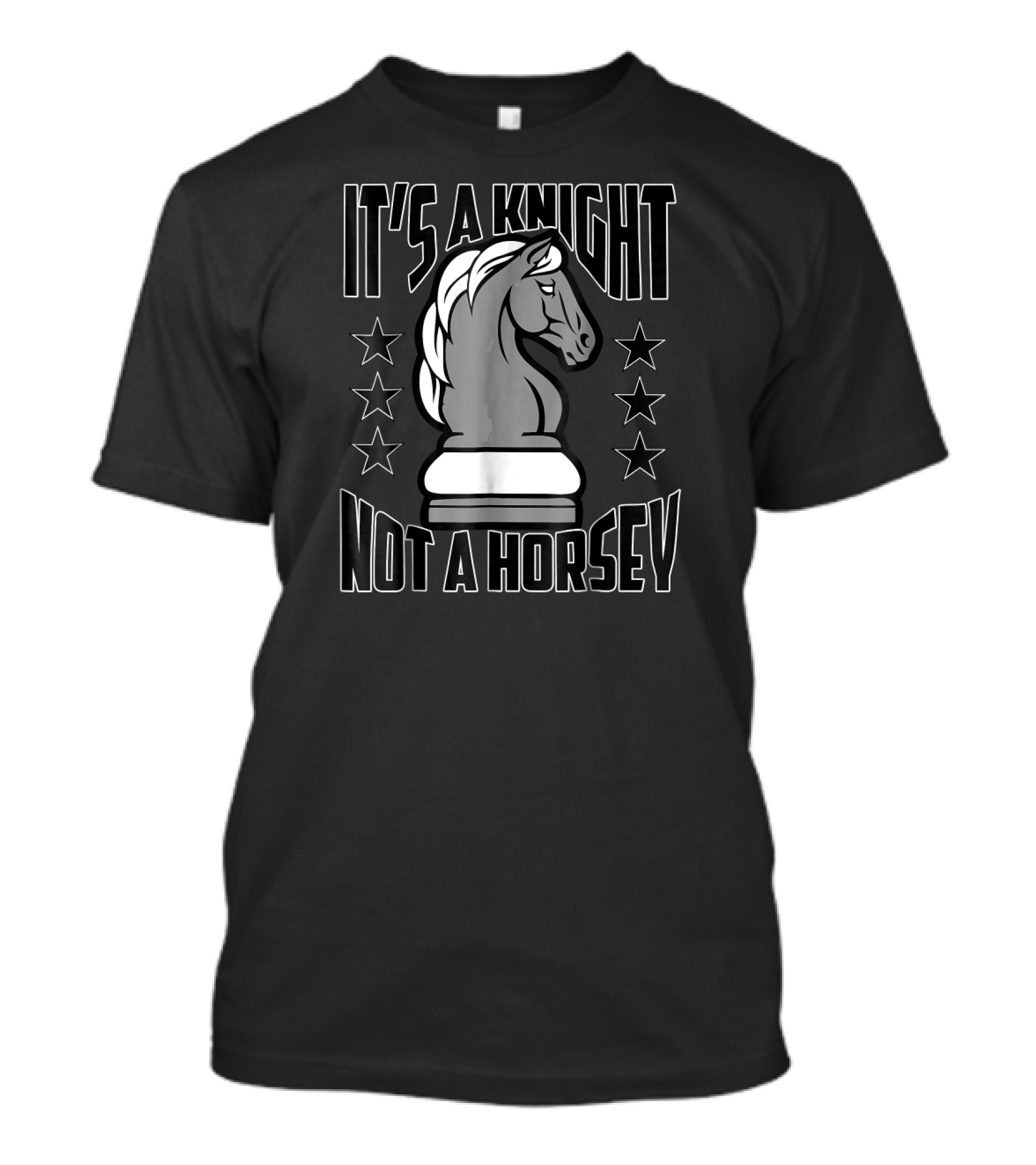 It's A Knight Not A Horse Chess Piece Stars T-Shirt