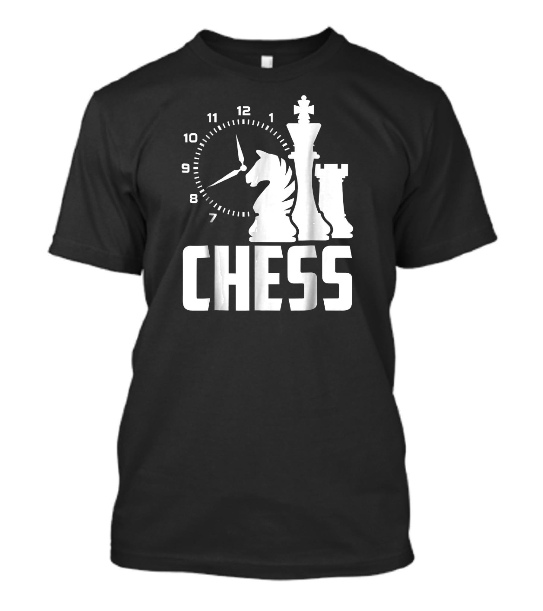 Chess Clock Knight King Rook Funny Chess T-Shirt