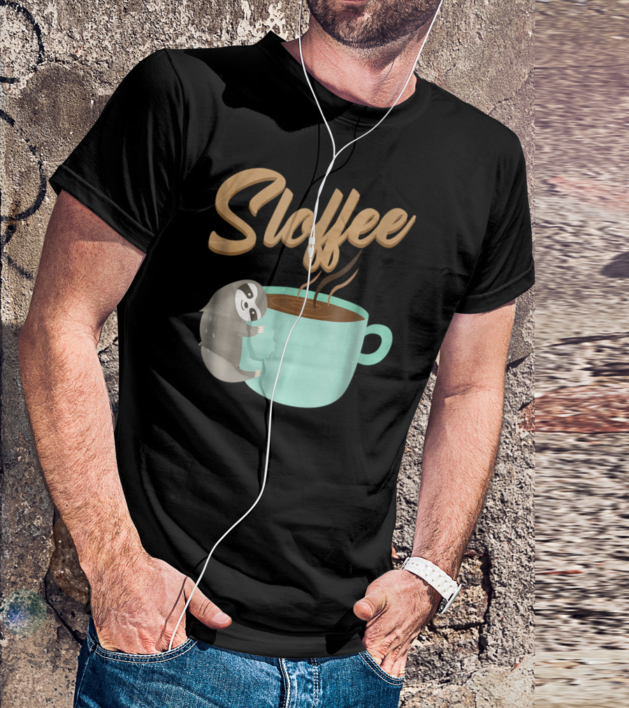 Sloffee Coffee Pun Sloth Caffeine T-Shirt