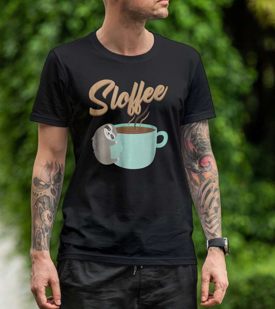 Sloffee Coffee Pun Sloth Caffeine T-Shirt