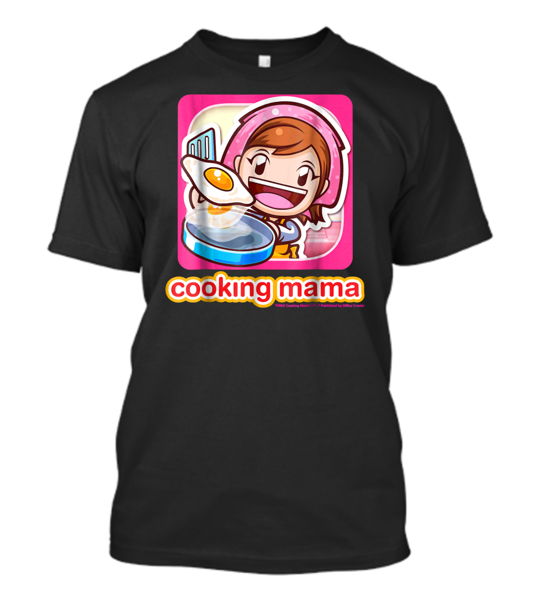 Cooking Mama Iconic Character Cooking Eggs In Frying Pan T-Shirt