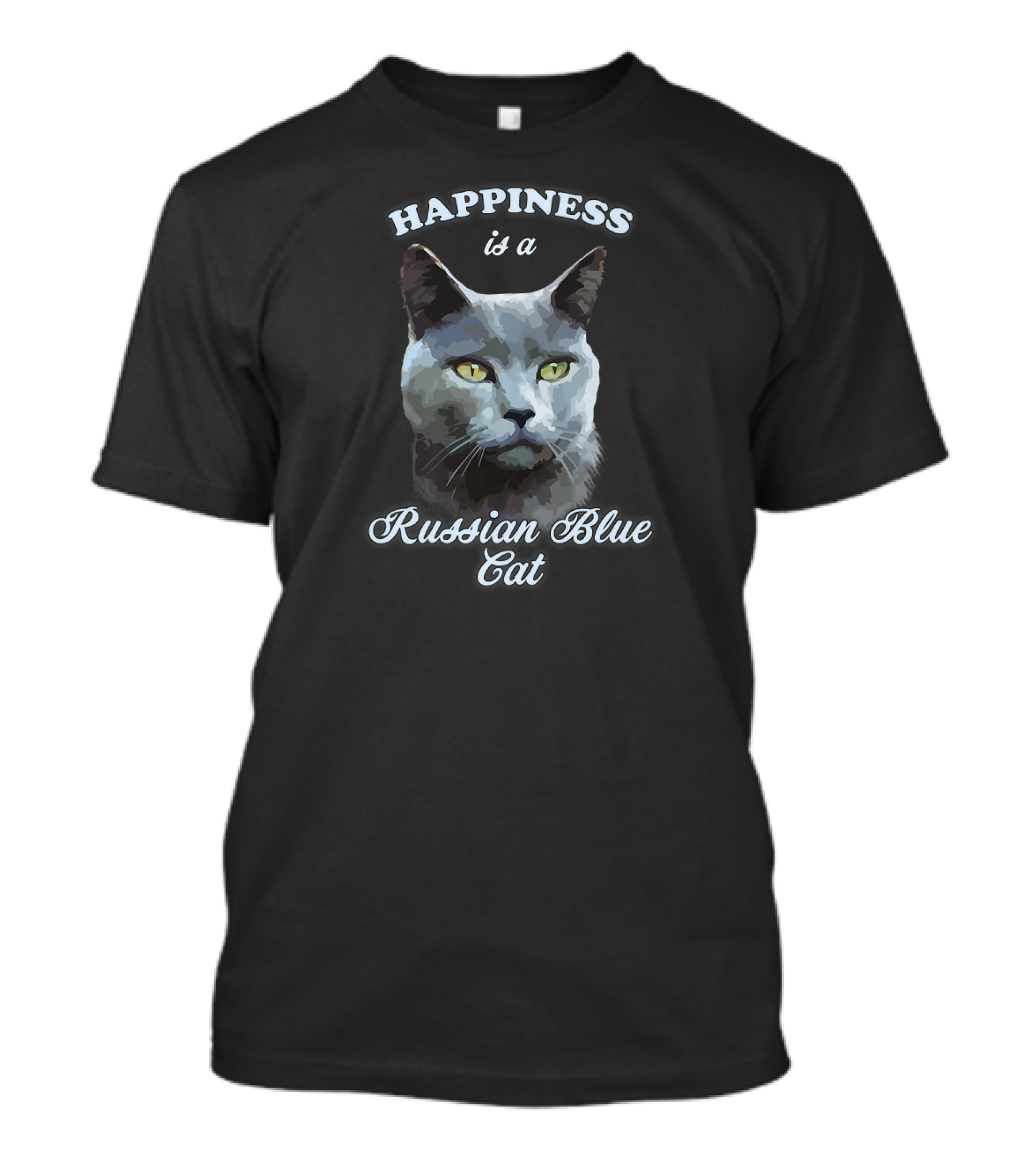 Happiness Is A Russian Blue Cat T-Shirt