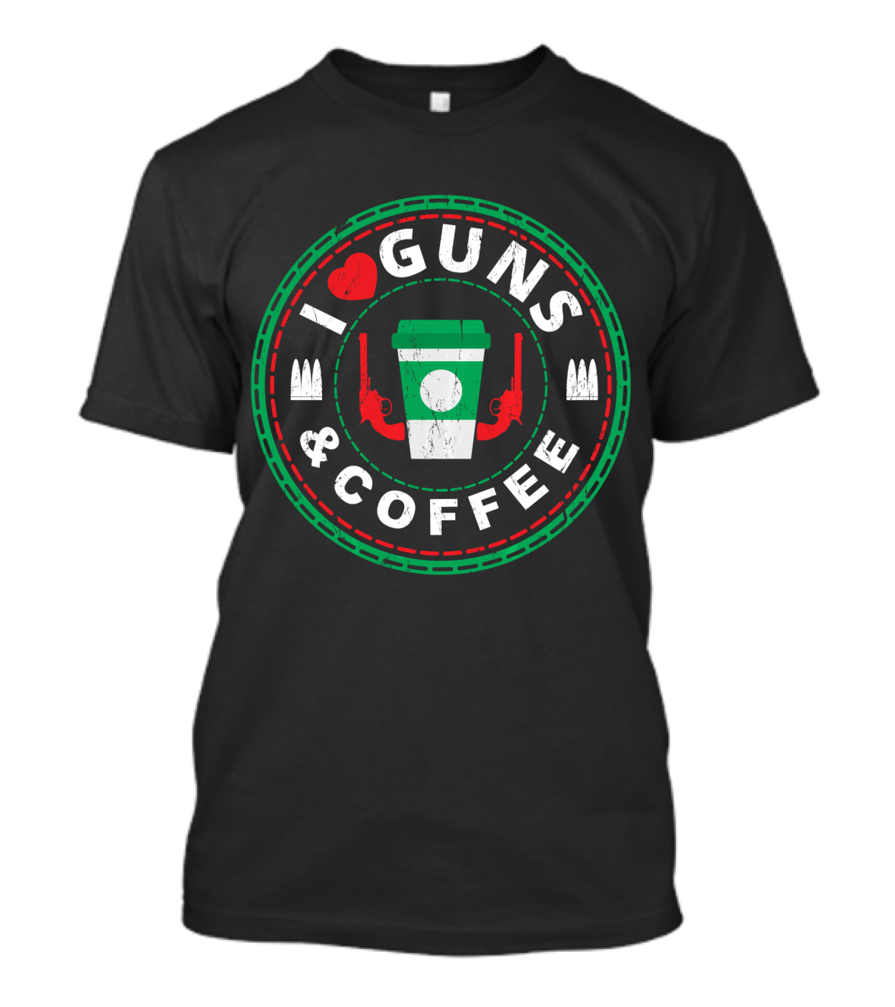 I Love Guns And Coffee T-Shirt