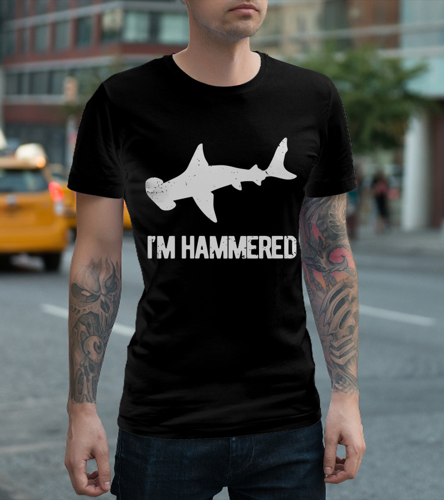 I'm Hammered Shark Bar Party Humor Gag T-Shirt