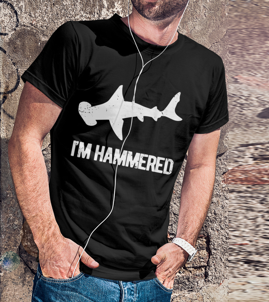 I'm Hammered Shark Bar Party Humor Gag T-Shirt
